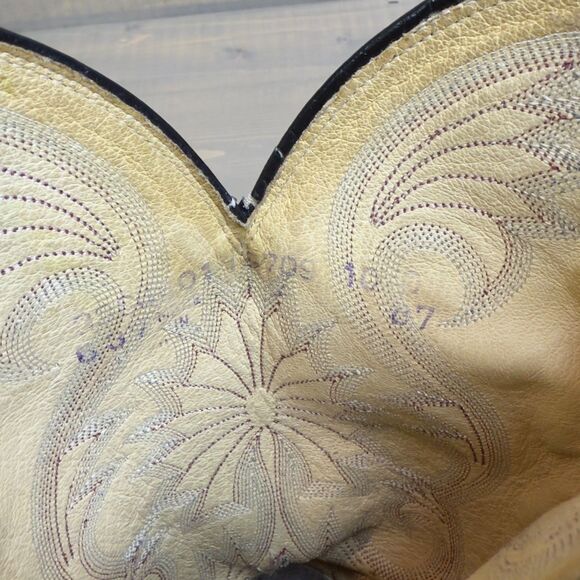 Vintage Dan Post Lizard and Leather Cowboy Boots Size 10 - Picture 7 of 9